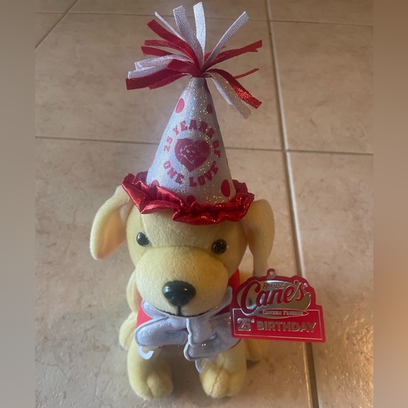 Raising Canes Mascot Dog Plush Limited Edition 25 Years of Canes 2022 - Picture 1 of 8
